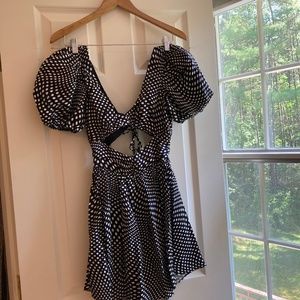 For Love & Lemons Anya Puff Sleeve Mini